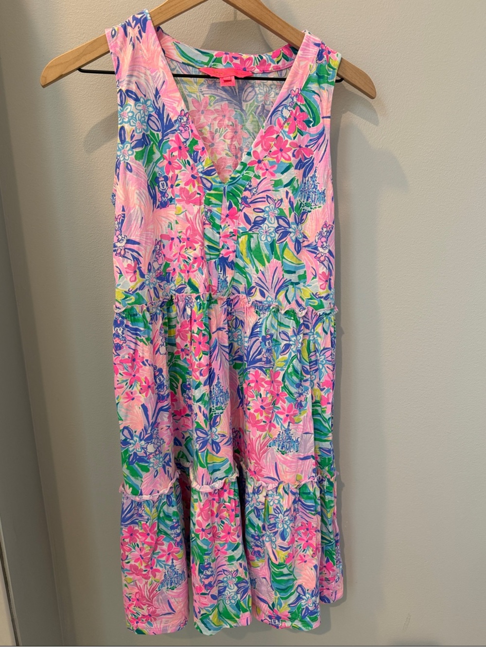 Women’s Disney Dreamin Tropical Print Tiered Dress